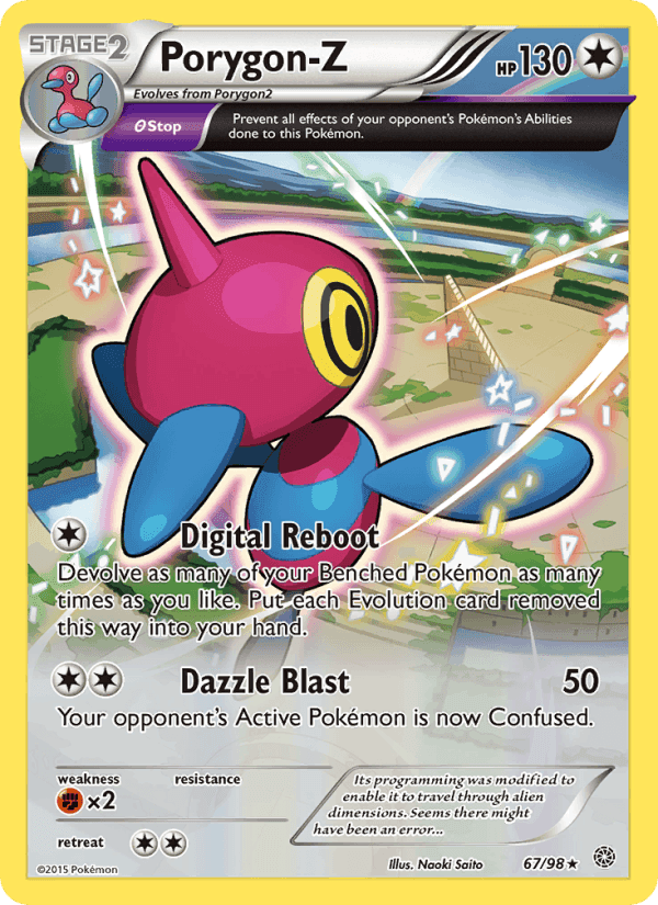 Porygon-Z, card 67 from Ancient Origins