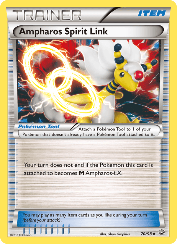 Ampharos Spirit Link, card 70 from Ancient Origins