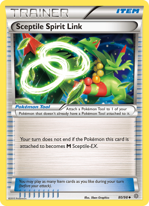 Sceptile Spirit Link, card 80 from Ancient Origins