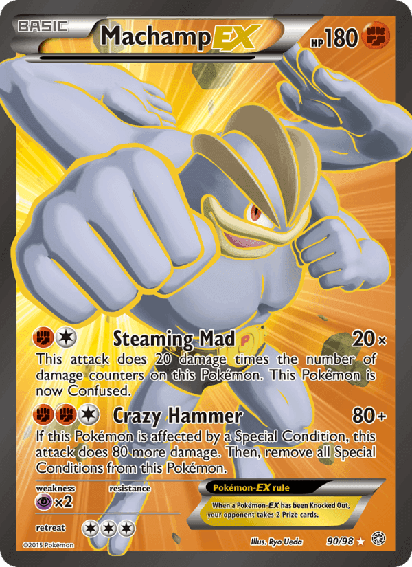 Machamp EX, card 90 from Ancient Origins