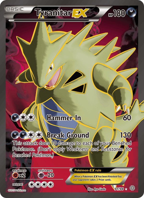 Tyranitar EX, card 91 from Ancient Origins
