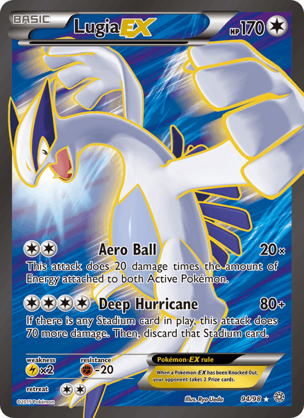 Lugia EX, card 94 from Ancient Origins