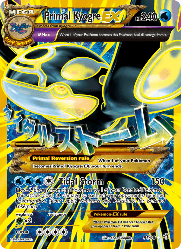 Primal Kyogre EX, carte 96 de Ancient Origins