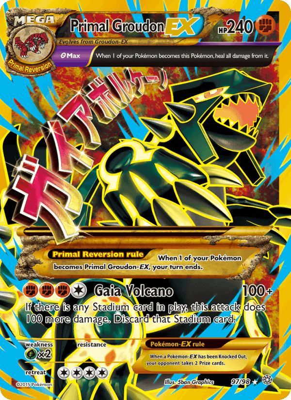 Primal Groudon EX, card 97 from Ancient Origins