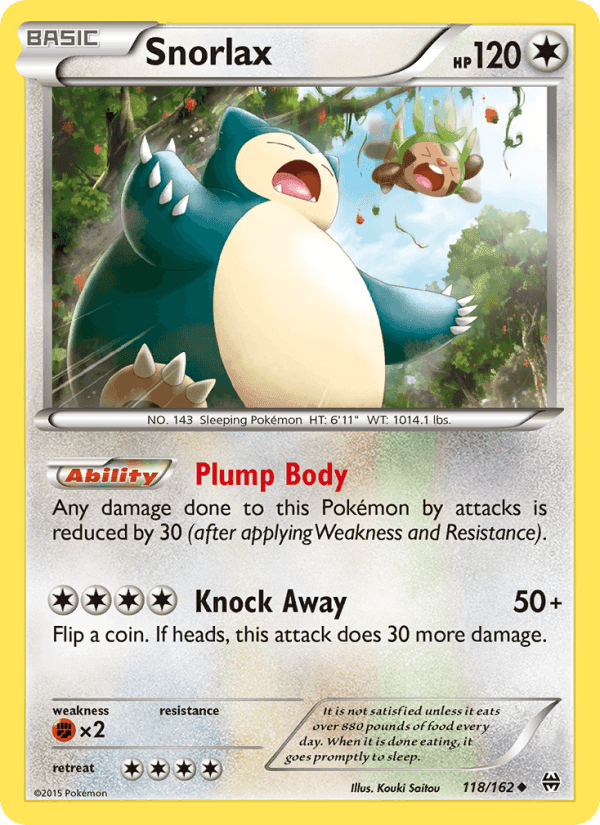 Snorlax, card 118 from BREAKthrough