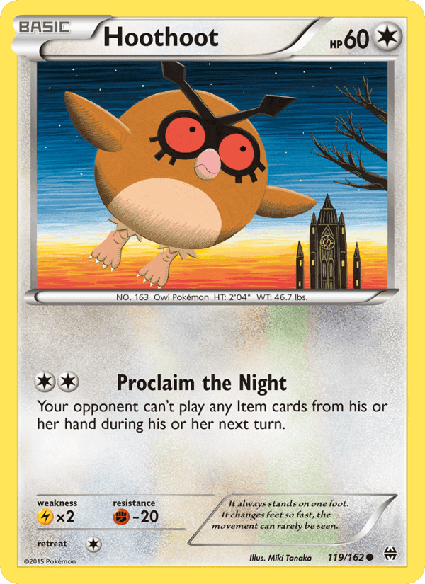 Hoothoot, card 119 from BREAKthrough
