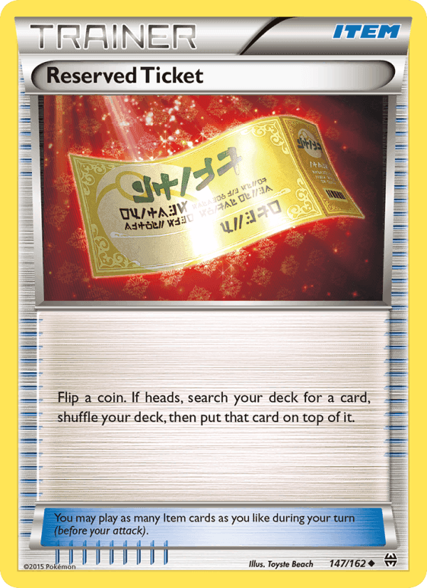 Reserved Ticket, card 147 from BREAKthrough