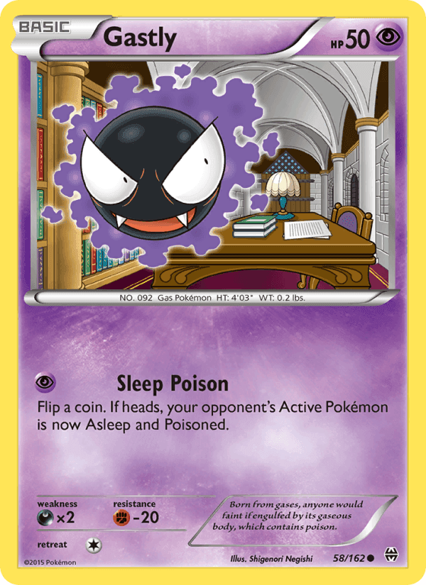 Gastly, card 58 from BREAKthrough