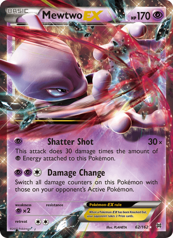 Mewtwo EX, card 62 from BREAKthrough