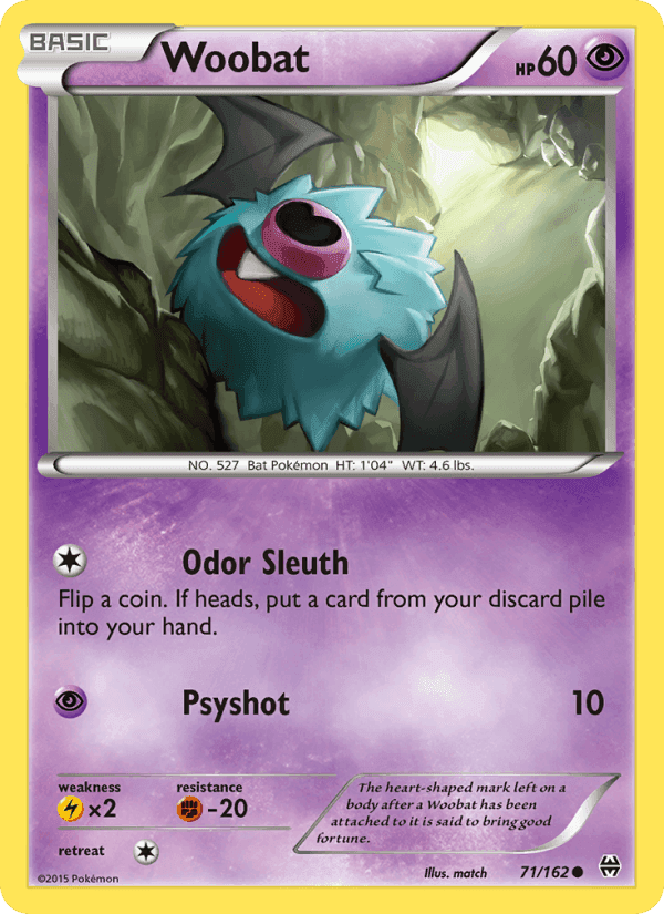 Woobat, card 71 from BREAKthrough