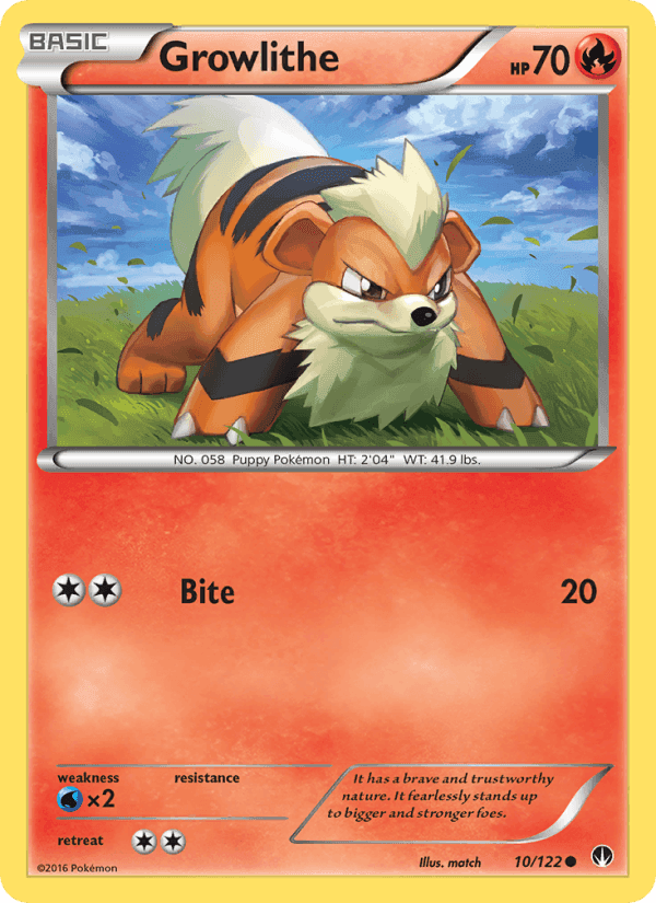 破天の怒り の 10 番、Growlithe