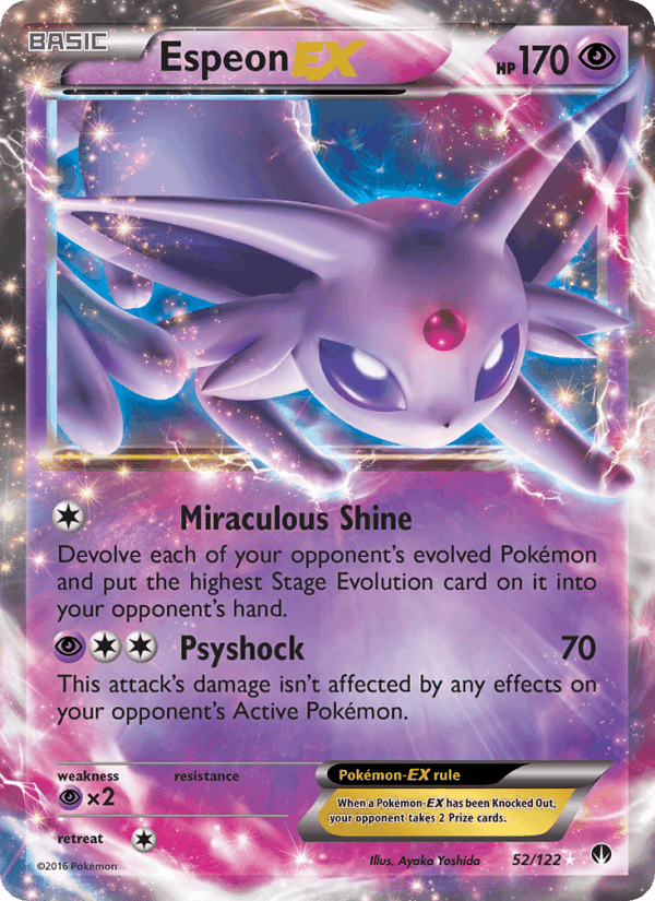 Espeon EX, card 52 from BREAKpoint