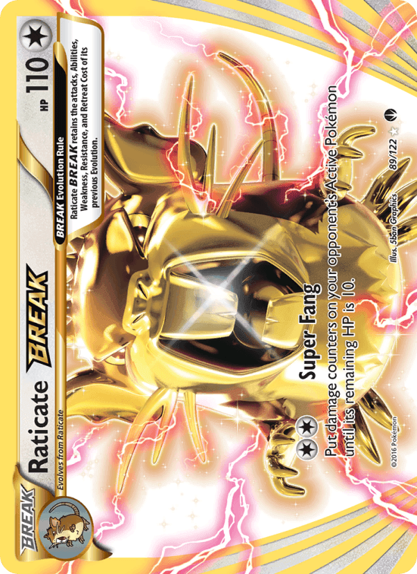 Raticate BREAK, card 89 from BREAKpoint