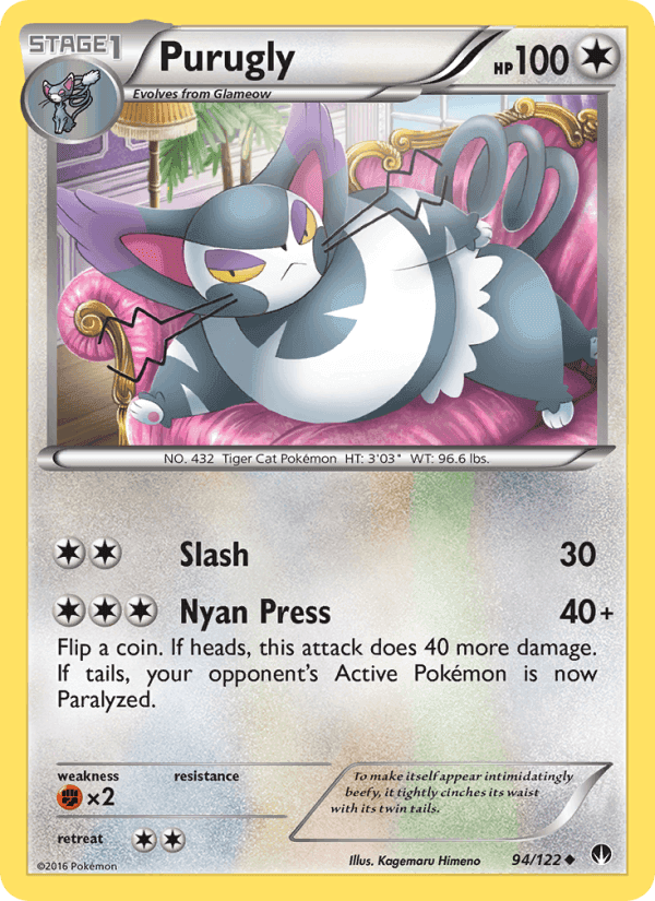 Purugly, card 94 from BREAKpoint