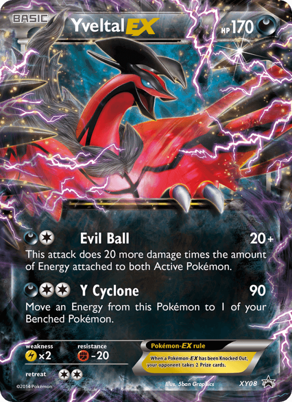 Yveltal EX, carta XY08 de XY Cartas de promoción