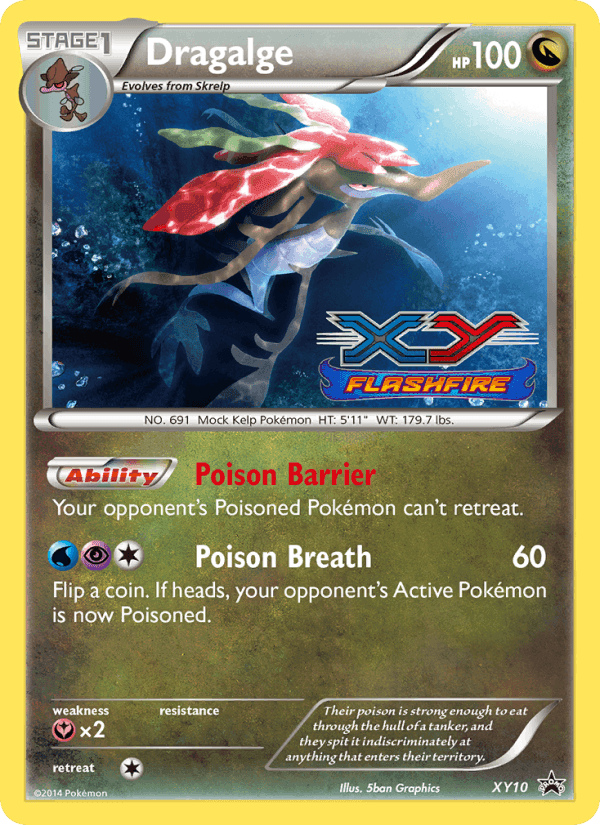 Dragalge, card XY10 from XY Black Star Promos