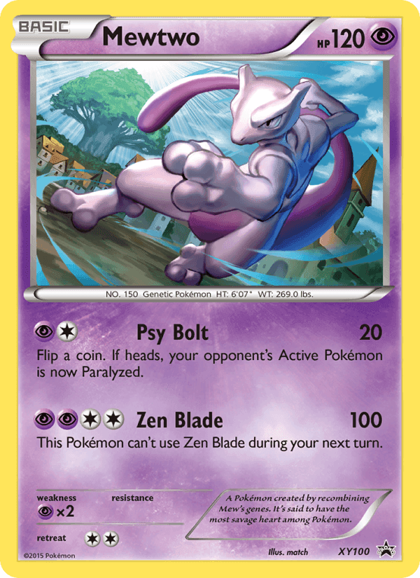 Mewtwo, carta XY100 di XY Promo