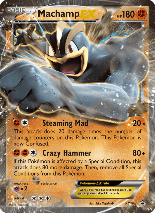 Machamp EX, card XY108 from XY Black Star Promos