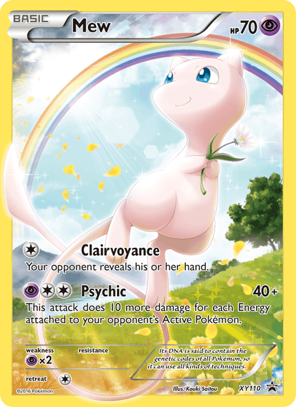 Mew, card XY110 from XY Black Star Promos