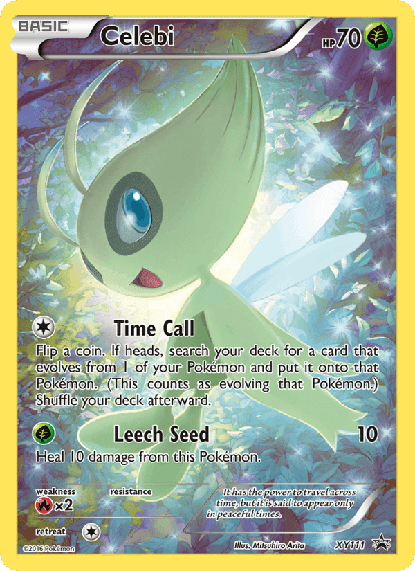 Celebi, card XY111 from XY Black Star Promos
