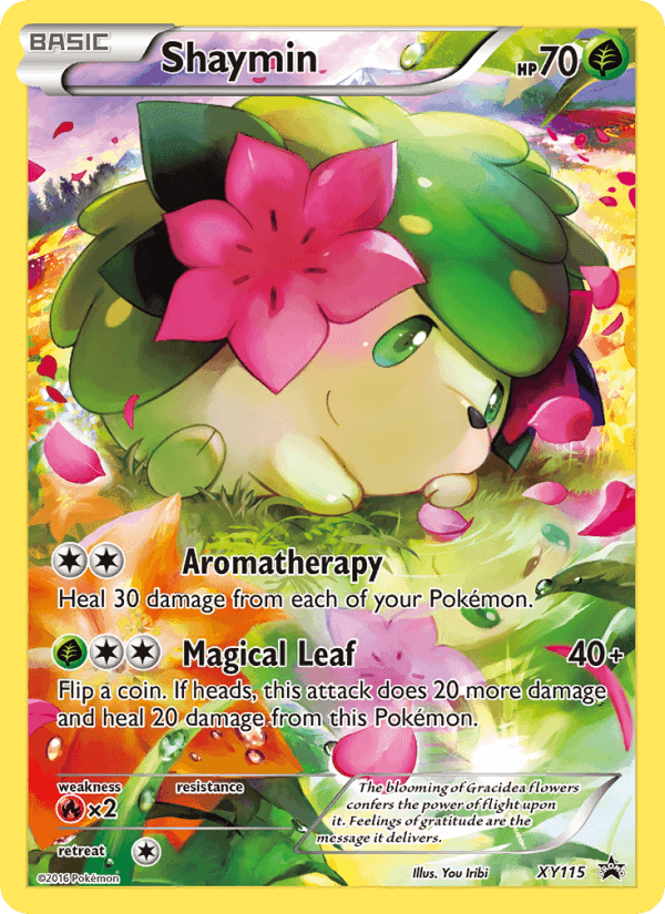 Shaymin, card XY115 from XY Black Star Promos