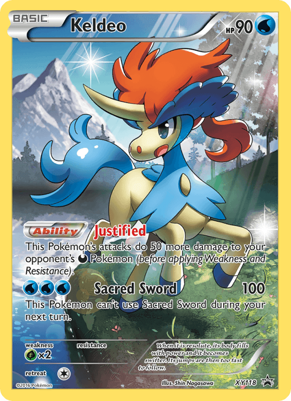 Keldeo, carta XY118 de XY Cartas de promoción