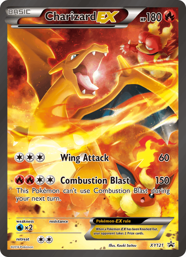 Charizard EX, carta XY121 de XY Cartas de promoción