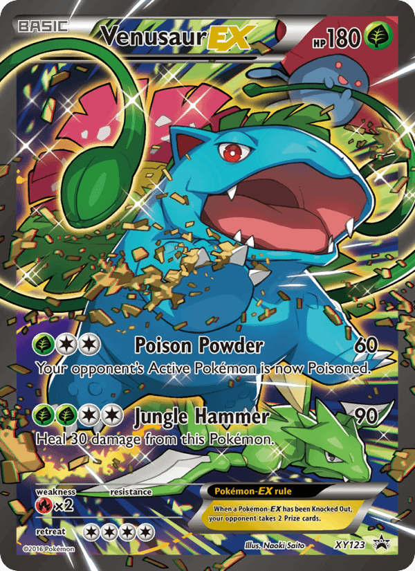 Venusaur EX, card XY123 from XY Black Star Promos