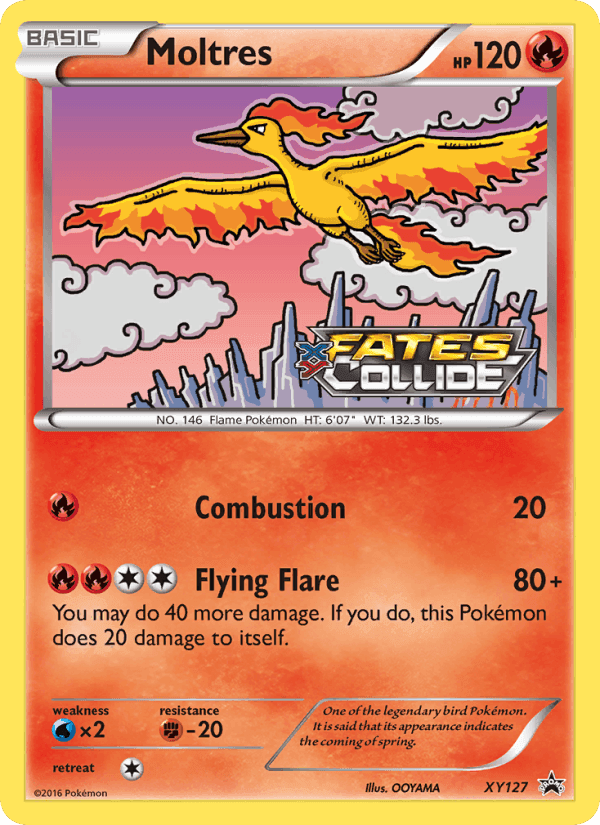 Moltres, carta XY127 de XY Black Star Promos