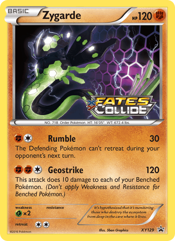 Zygarde, card XY129 from XY Black Star Promos