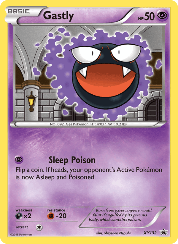 Gastly, carta XY132 di XY Promo