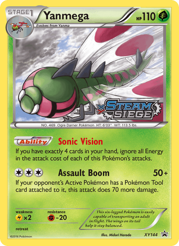Yanmega, card XY144 from XY Black Star Promos