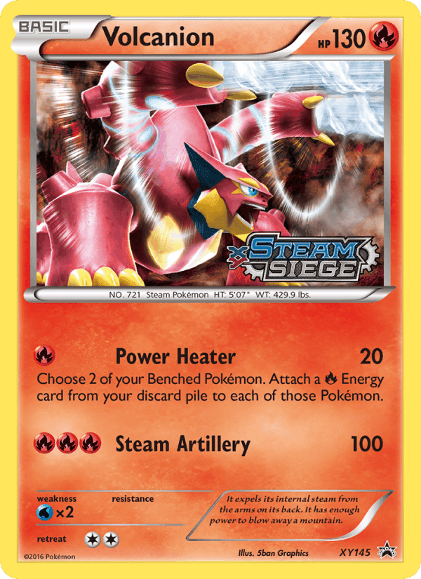 Volcanion, card XY145 from XY Black Star Promos