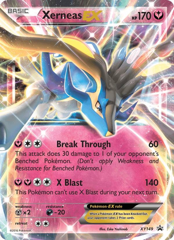 Xerneas EX, card XY149 from XY Black Star Promos