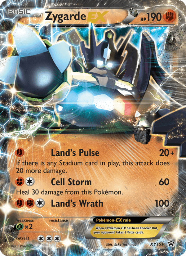 Zygarde EX, card XY151 from XY Black Star Promos