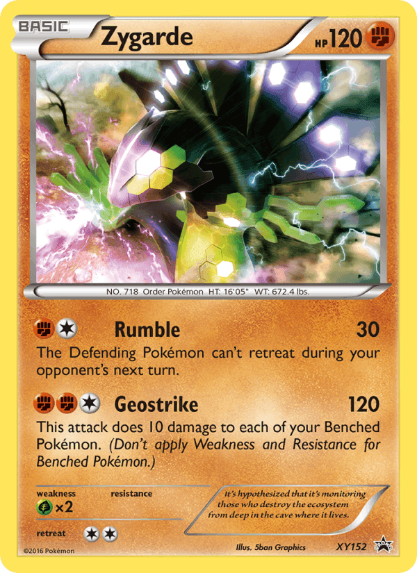 Zygarde, card XY152 from XY Black Star Promos