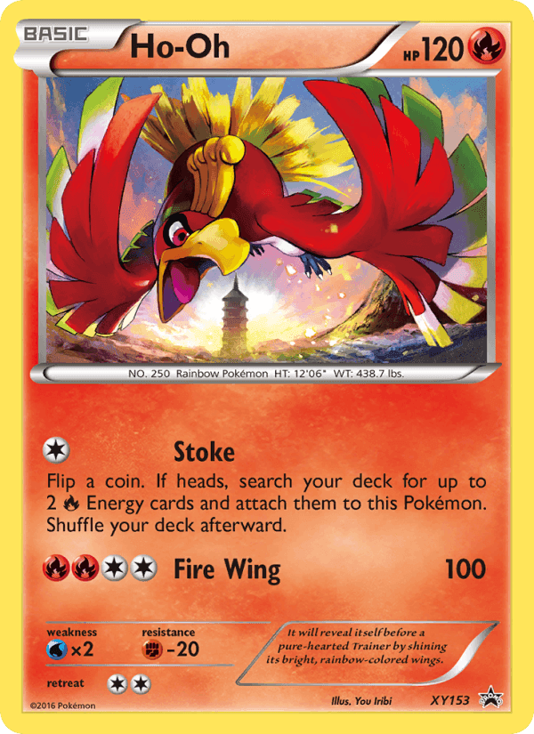 Ho Oh, card XY153 from XY Black Star Promos