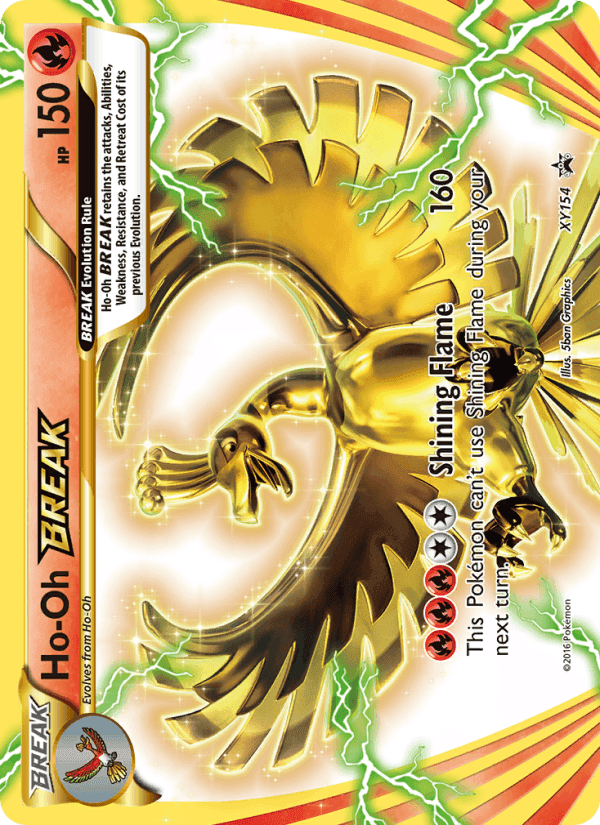 Ho-Oh BREAK, card XY154 from XY Black Star Promos