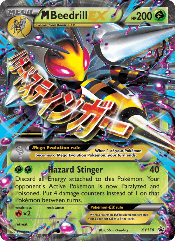 M Beedrill-EX, card XY158 from XY Black Star Promos