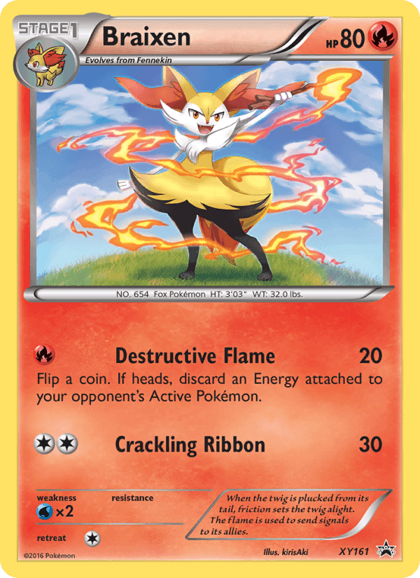 Braixen, card XY161 from XY Black Star Promos