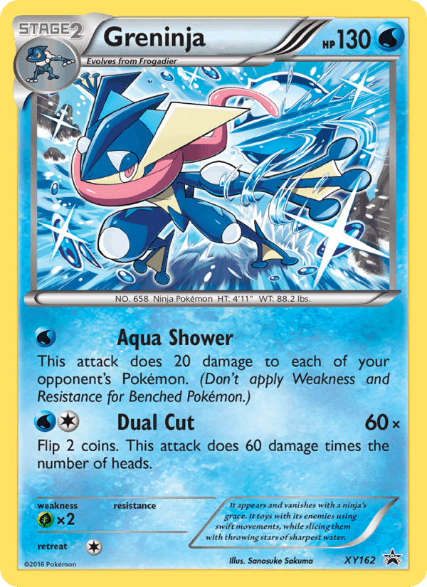 Greninja, card XY162 from XY Black Star Promos
