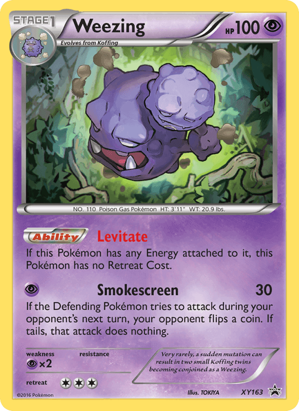 Weezing, card XY163 from XY Black Star Promos