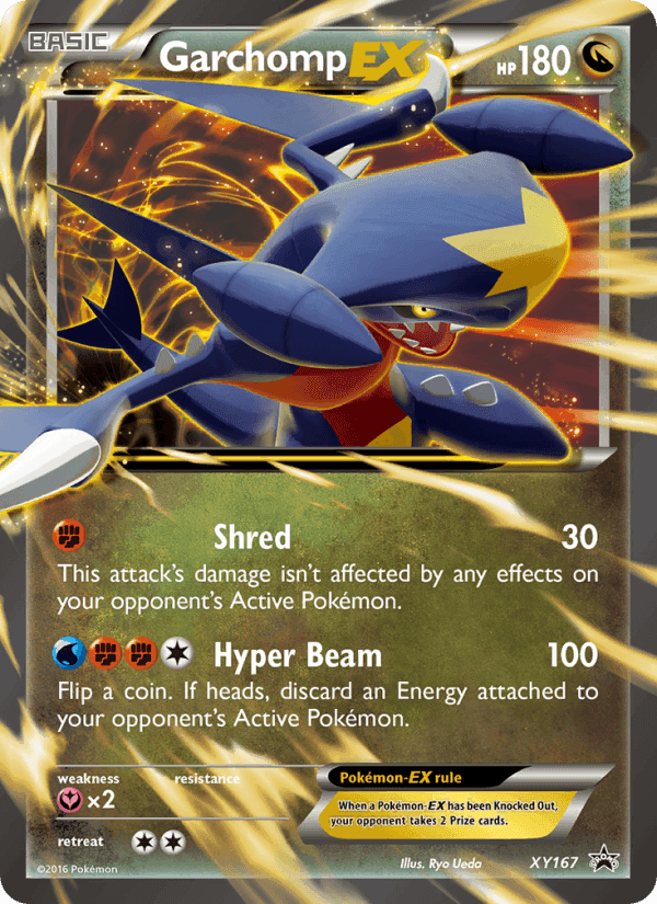 Garchomp-EX, card XY167 from XY Black Star Promos