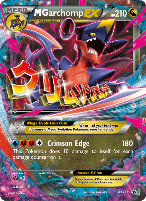 M Garchomp-EX, card XY168 from XY Black Star Promos