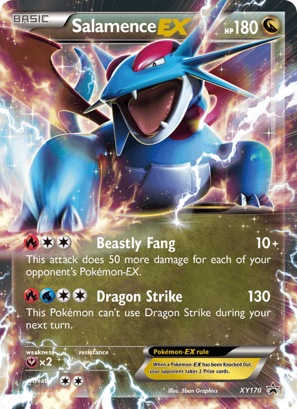 Salamence EX, card XY170 from XY Black Star Promos