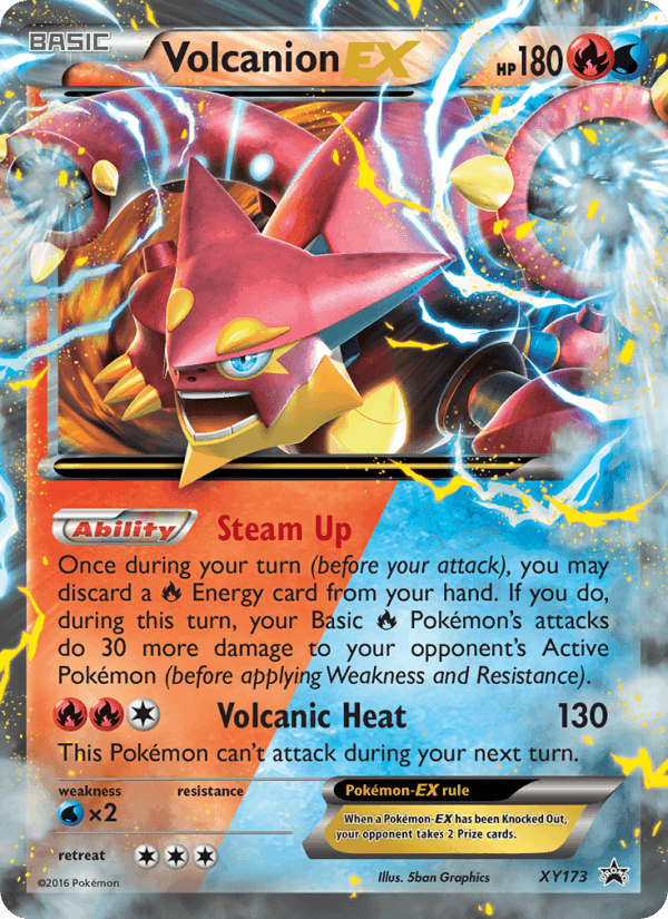 Volcanion EX, card XY173 from XY Black Star Promos