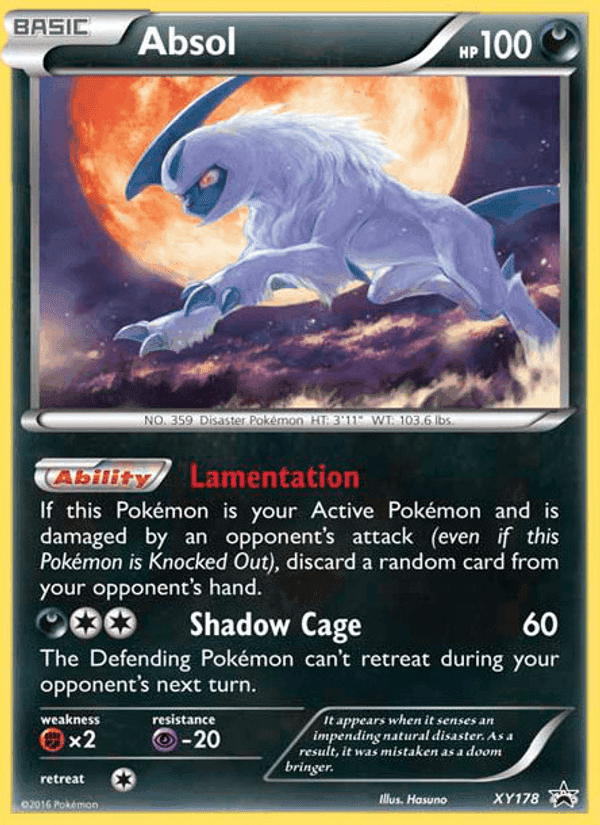 Absol, carta XY178 de XY Cartas de promoción