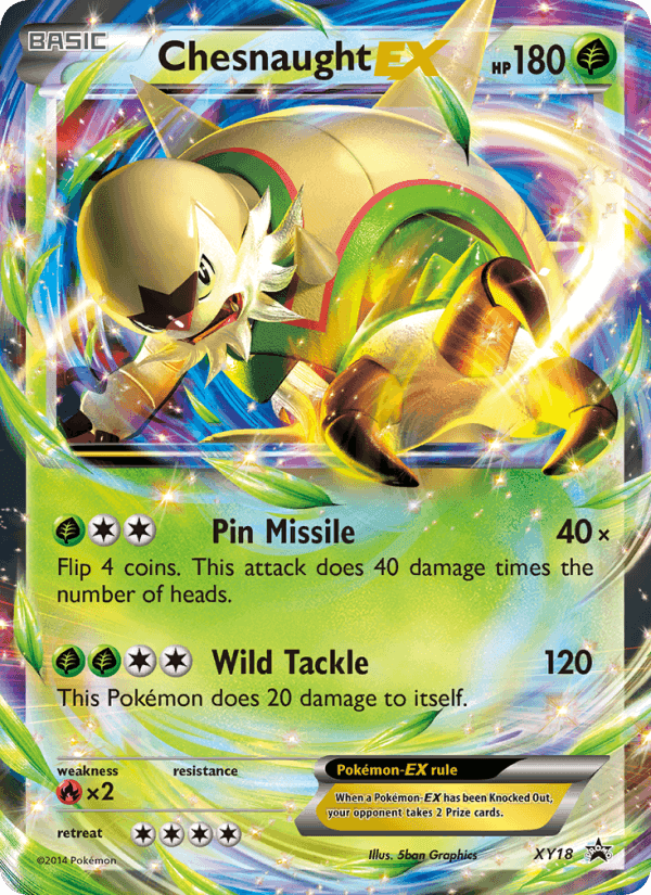 Chesnaught EX, card XY18 from XY Black Star Promos