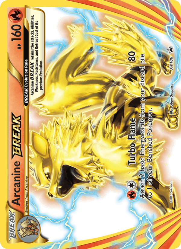 Arcanine BREAK, card XY180 from XY Black Star Promos