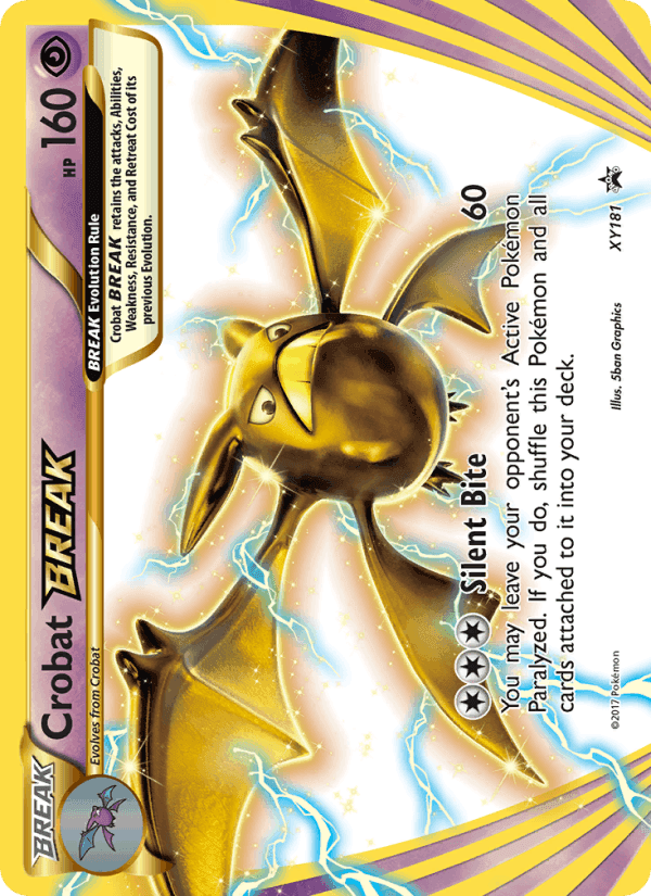 Crobat BREAK, card XY181 from XY Black Star Promos